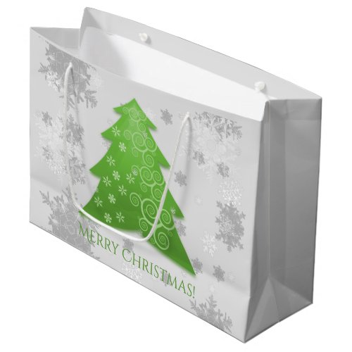 Green Festive Christmas Tree Gift Bag