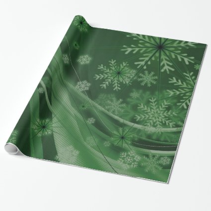 Green Festive Wrapping Paper