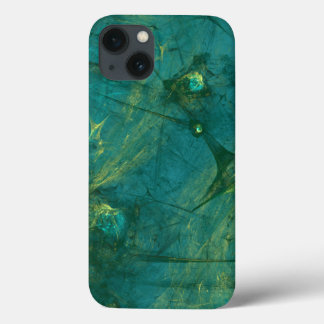 Green fibers abstract iPhone 13 case