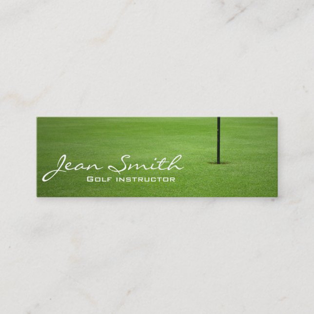 Green Field Golf instructor Mini Business Card (Front)