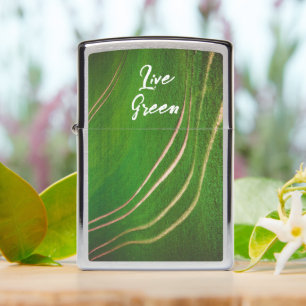 Green fields zippo lighter