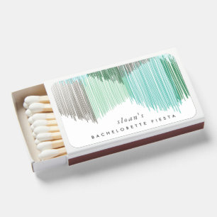 Green Fiesta Modern Fringe Bachelorette Party  Matchboxes