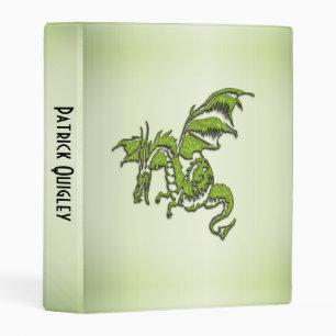 Green Fighting Dragon Mini Binder