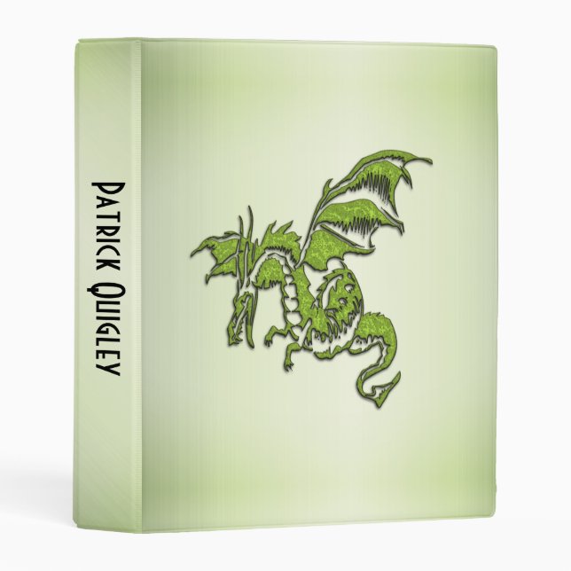 Green Fighting Dragon Mini Binder (Front/Spine)