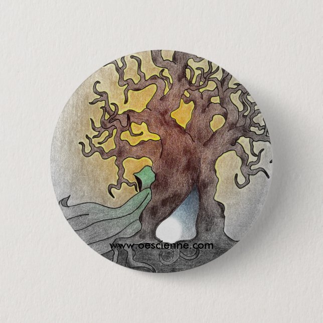 Green Figure Button (Front)