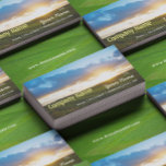 Green Filed Blue Sky White Cloud Nature Farm Business Card