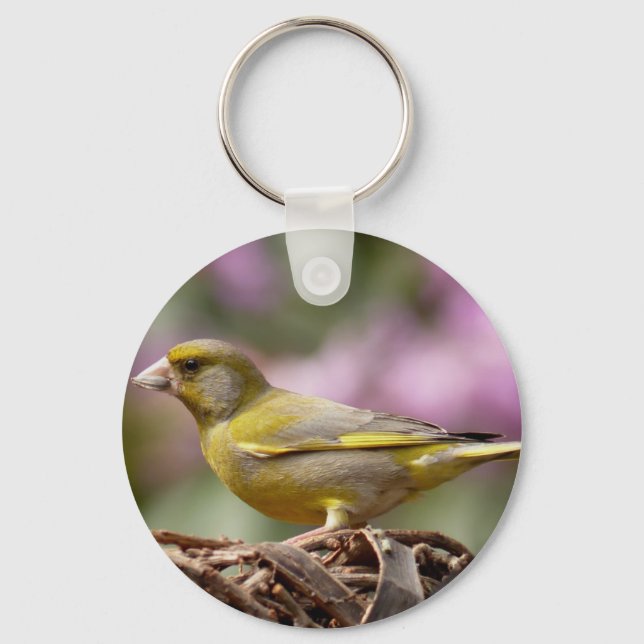 Green Finch Keychain (Front)