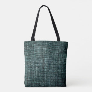 Green Fine Woven Fabric Tote Bag