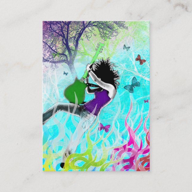 "Green Fire" Chubby Card (Front)