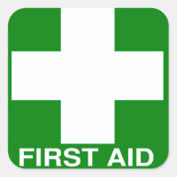 Green First Aid Sign
