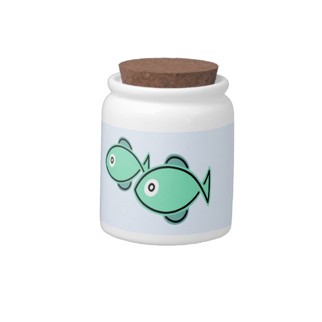 Green Fish Candy Jar (Left)