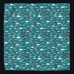Green Fish Shoal Bandana<br><div class="desc">Fish Shoal Design on green background.</div>