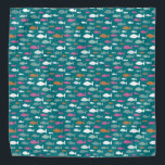Green Fish Shoal Bandana<br><div class="desc">Fish Shoal Design on green background.</div>