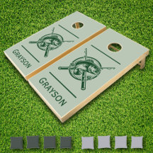 Green Fisherman Pole and Fish Personalized
