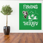 Green Fishing Is My Therapy Row Boat Wall Decal<br><div class="desc">Fishing is my therapy makes a great gift for Fathers Day or for anyone who just loves fishing. We all dream of catching the big one and enjoy telling the stories about the fish that got away.</div>
