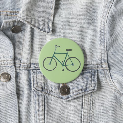 Green Fixie Bicycle illustration art Button