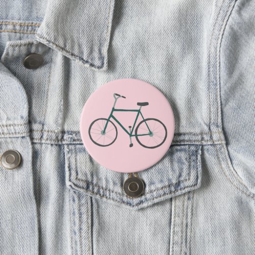 Green Fixie Bicycle illustration art Button