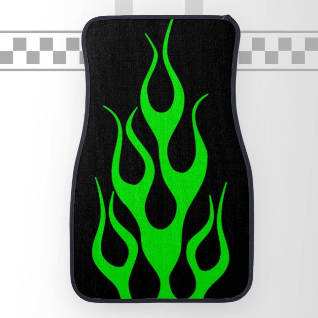 Green Flame Graphics Car Mat (Creator Uploaded)