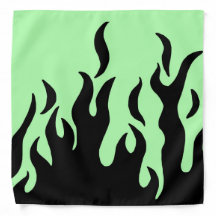 green flames bandana