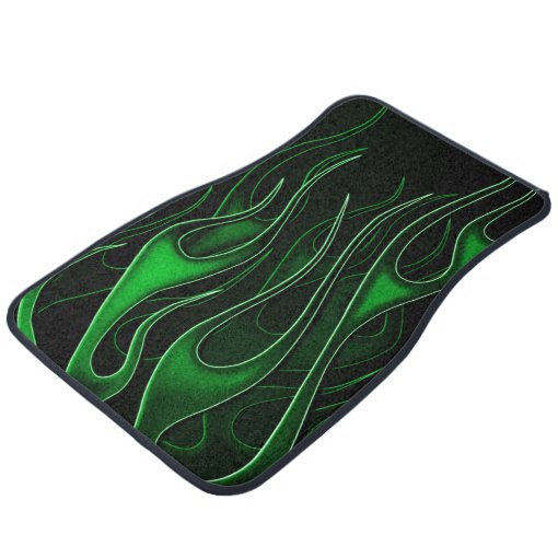 Green Flames Car Floor Mat Zazzle