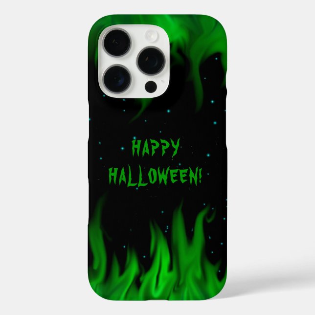Green Flames in the Starlight Sky Case-Mate iPhone Case (Back)