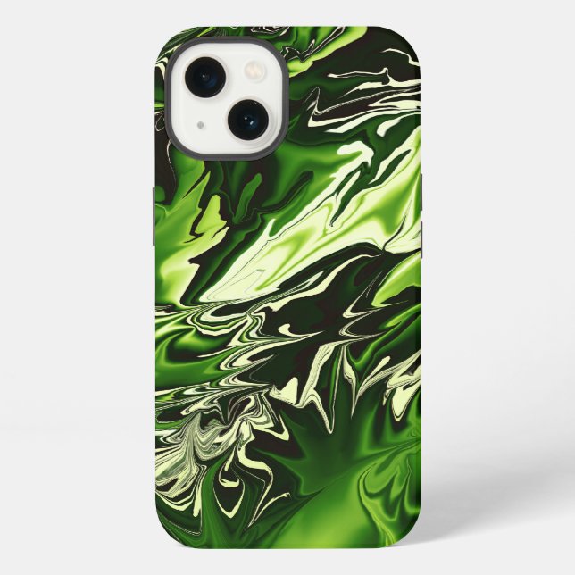 Green Flames Iphone Case (Back)