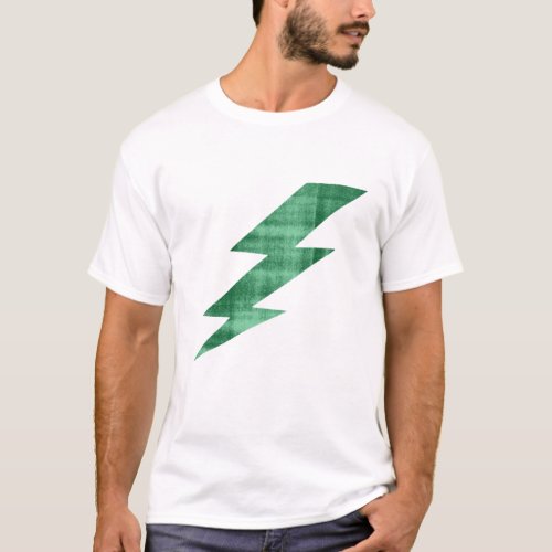 Green Flash Bolt Of Lightening Thunderbolt Womens T_Shirt