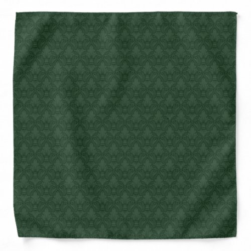 Green Fleur_de_lis Pattern Bandana