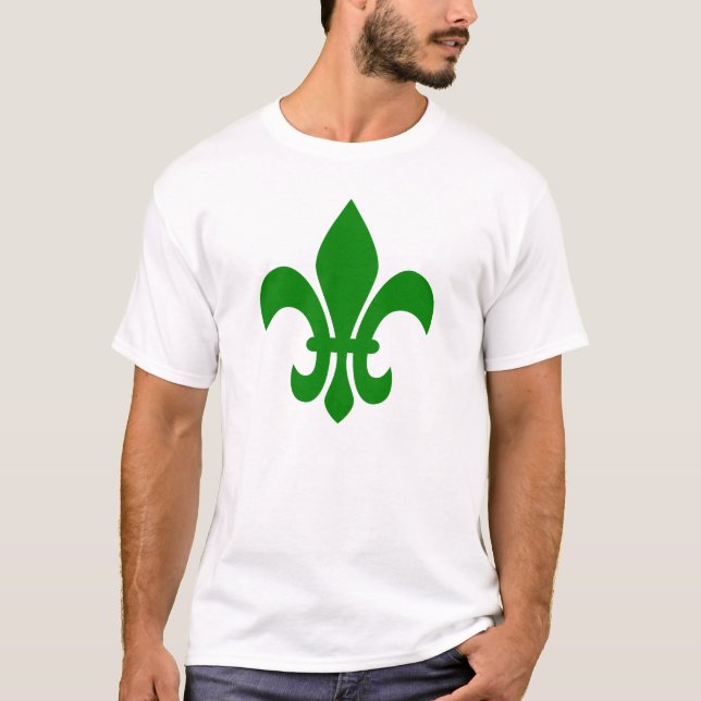 Green Fleur de Lis T-Shirt (Front)