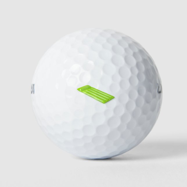 Green floating pool mattress golf balls (Front)