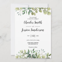 Green Flora Invitation