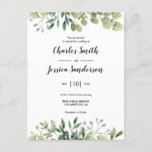 Green Flora Invitation