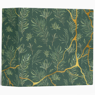 Green Floral  3 Ring Binder