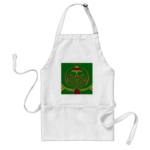 Green Floral Adult Apron