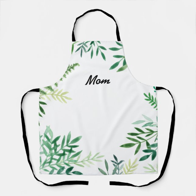 Green Floral Apron (Front)