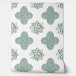 Green Floral Arabesque Wallpaper Wallpaper