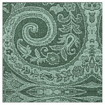 GREEN FLORAL BROCADE FABRIC