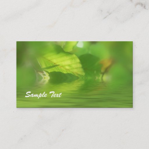 Customizable Green Floral Business Card