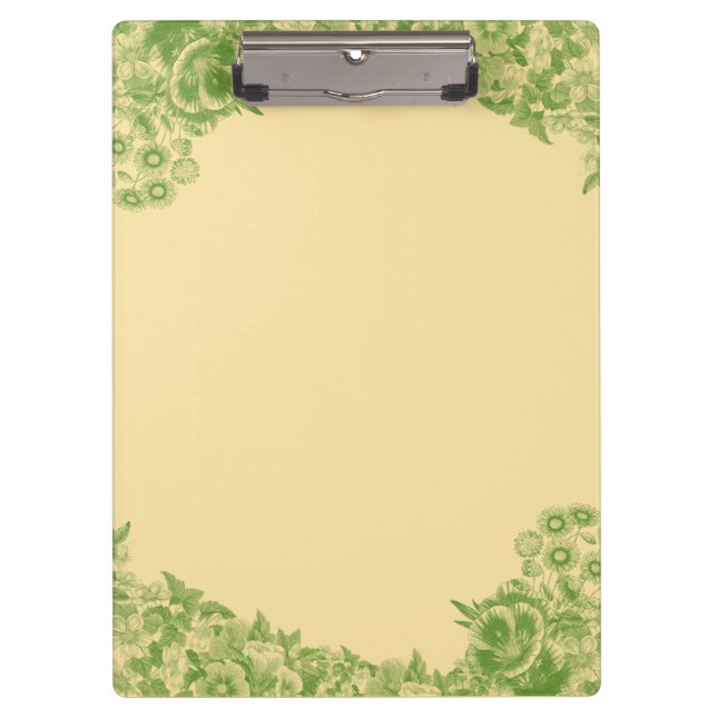 Green Floral Clipboard (Front)
