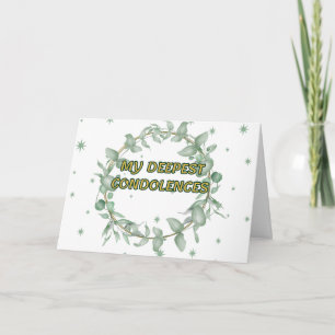 Green Floral Condolence Card