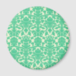 Green Floral Damask Magnet<br><div class="desc">Green Floral Damask Magnet</div>