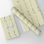 Green floral doodles  wrapping paper sheets<br><div class="desc">Delicate collection of botanical elements drawn as a doodle by the owner of the store,  Mònica Roca. Visit the rest of the collection to see more designs.</div>