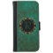 Green Floral Emossed Look iPhone 6 Wallet Case