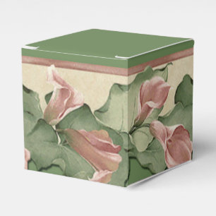 Green Floral Favor Box