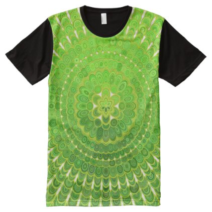 Green Floral Mandala All-Over-Print Shirt