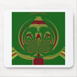 Green Floral. Modern Tribal Edgy design Mouse Pad