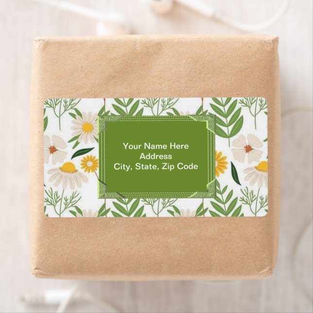 Green Floral Monogram Labels (Insitu)