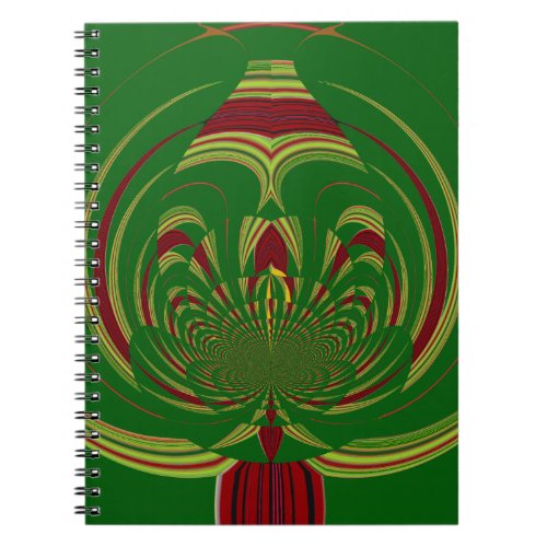 Green Floral Notebook