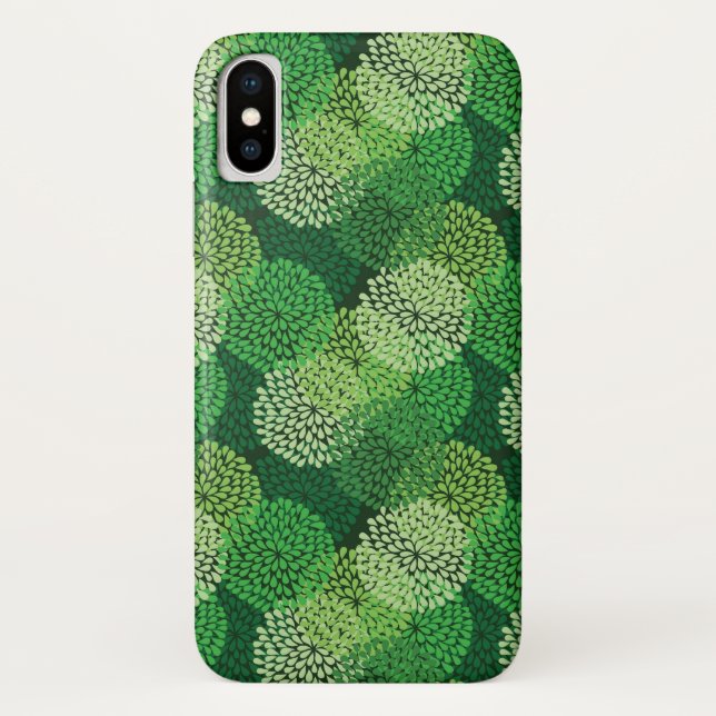 Green floral pattern Case-Mate iPhone case (Back)