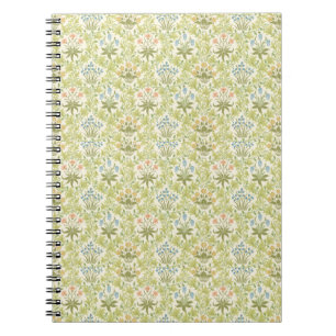 Green floral pattern girly women notebook